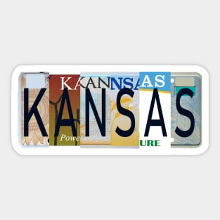 Kansas License Plates Sticker